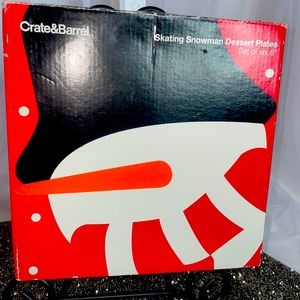 COPY - Crate and barrel new 6 snowman side plates